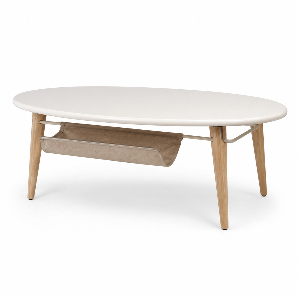 Drift-Sling Oval Coffee Table