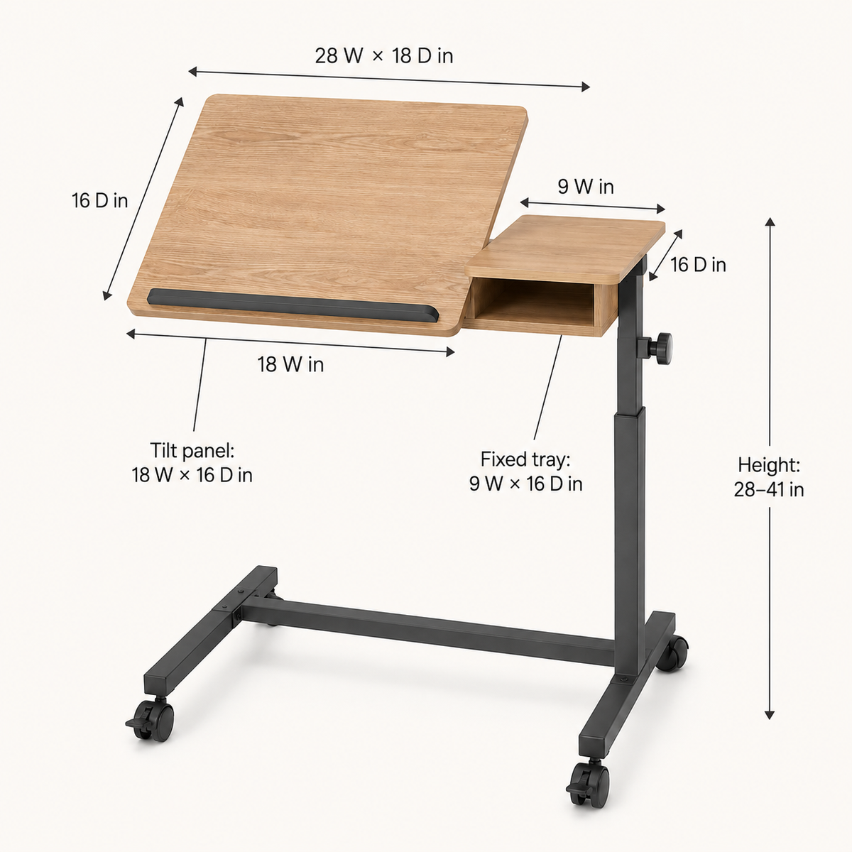 Duo-Angle Mobile Laptop Desk