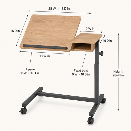 Duo-Angle Mobile Laptop Desk