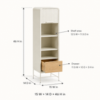 Ribbon-Door Slim Storage Cabinet