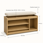 Lift-Rail Entryway Shoe Bench
