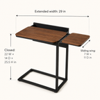Rail-Pocket Sofa Side Table