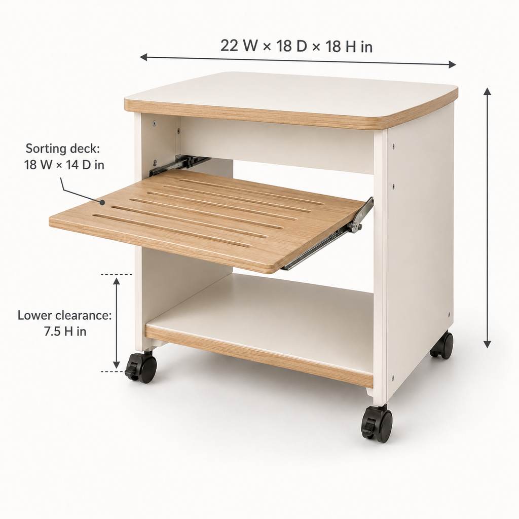 Slide-Arc 2-Tier Printer Stand