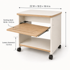 Slide-Arc 2-Tier Printer Stand