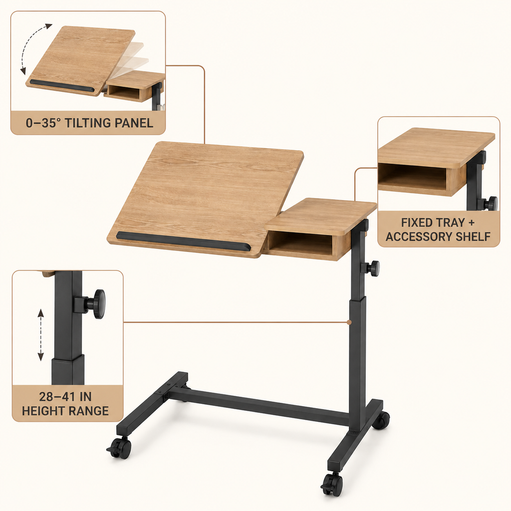 Duo-Angle Mobile Laptop Desk
