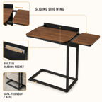 Rail-Pocket Sofa Side Table