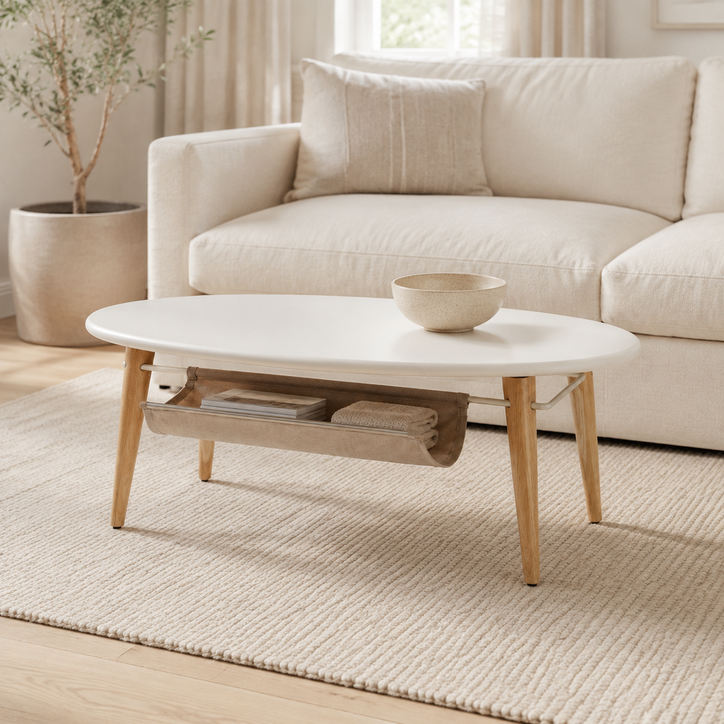 Drift-Sling Oval Coffee Table