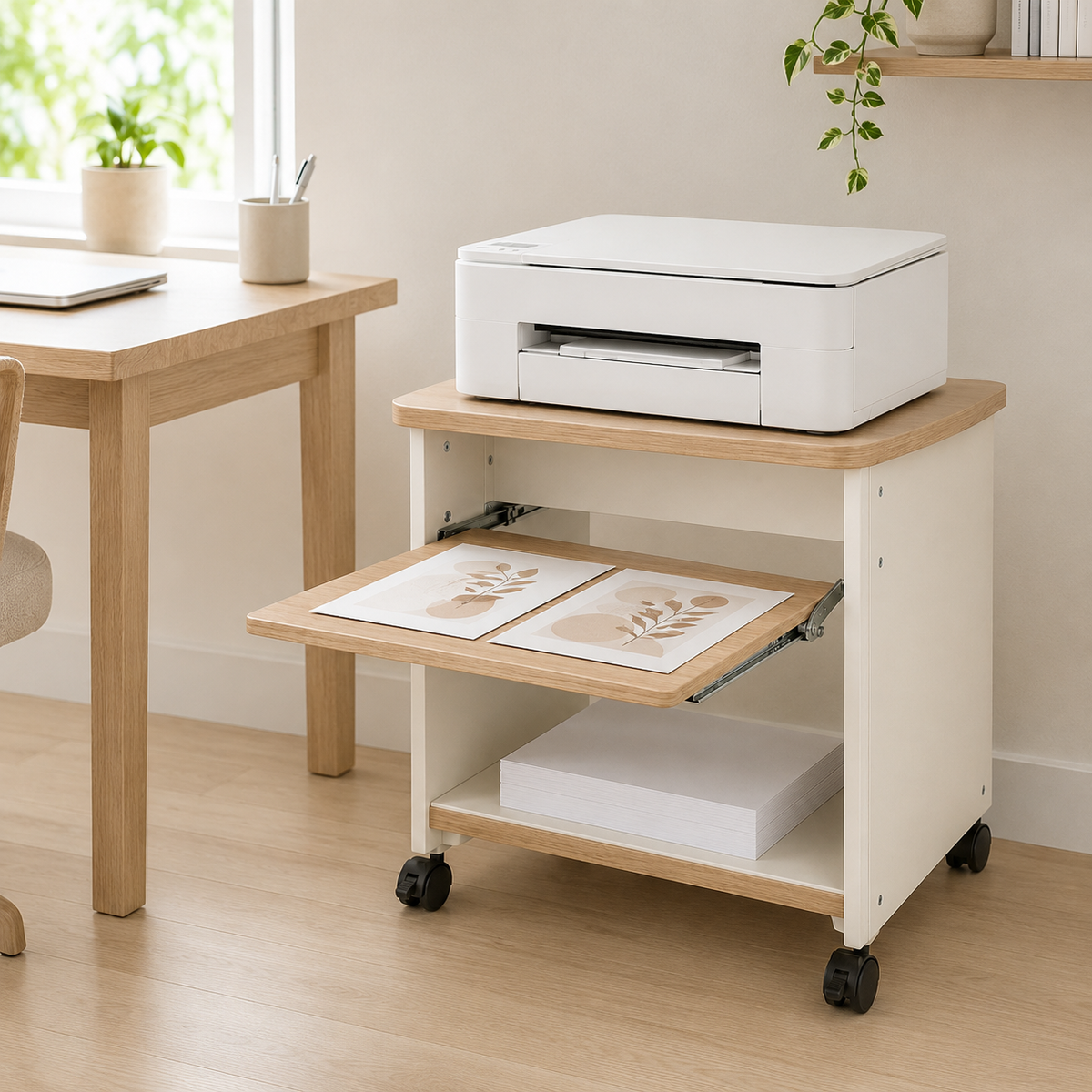 Slide-Arc 2-Tier Printer Stand