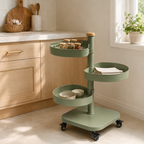 Petal-Pivot 3-Tier Rolling Cart