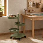 Petal-Pivot 3-Tier Rolling Cart